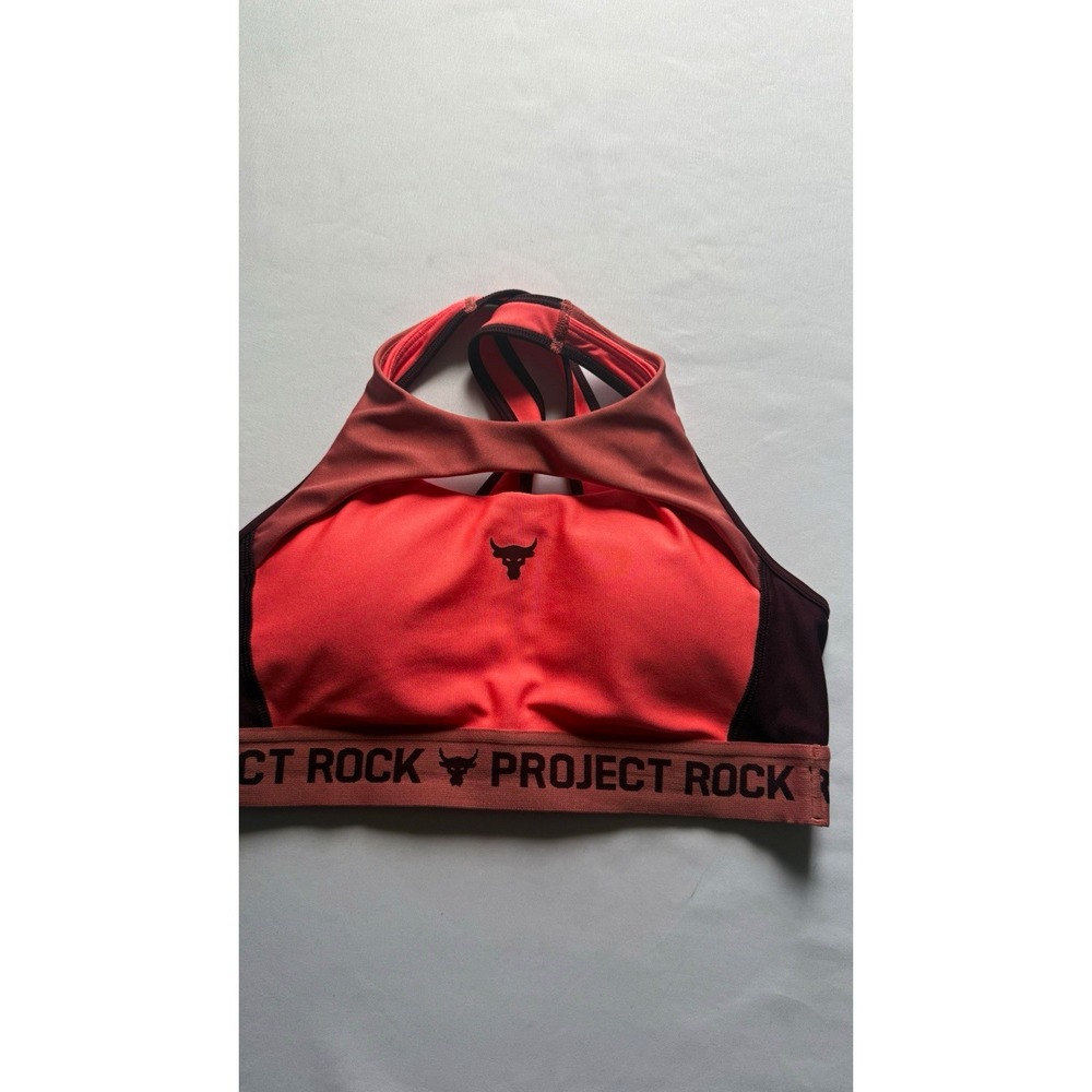 Under Armour Project Rock Women's Sports Bra M Pink/Maroon